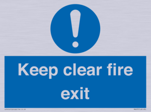 Keep Clear Fire Exit